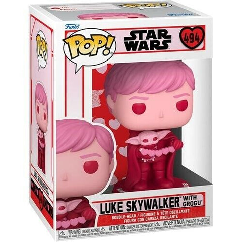 NEW SEALED 2022 Funko Pop Figure Star Wars Valentine Luke Skywalker + Grogu