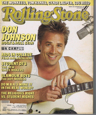 VINTAGE Sep 25 1986 Rolling Stone Magazine #483 Don Johnson Monkees Tom Hanks