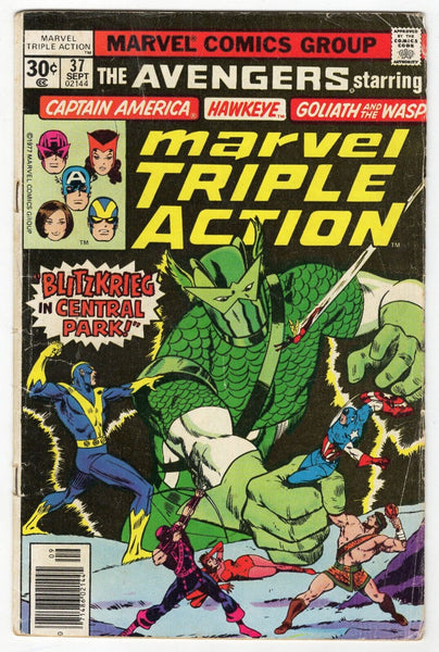 Marvel Triple Action #37 VINTAGE 1977 Marvel Comics Reprints Avengers 45