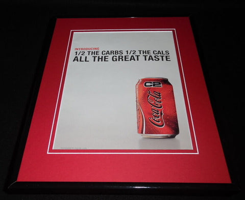 2004 Coca Cola C2 Framed 11x14 ORIGINAL Vintage Advertisement