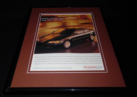 1997 Toyota Paseo Framed 11x14 ORIGINAL Vintage Advertisement