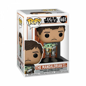 NEW SEALED 2021 Funko Pop Figure Star Wars Mandalorian Mando w/ Grogu Child