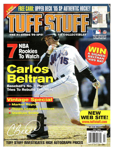 VINTAGE July 2005 Tuff Stuff Magazine Carlos Beltran Mets