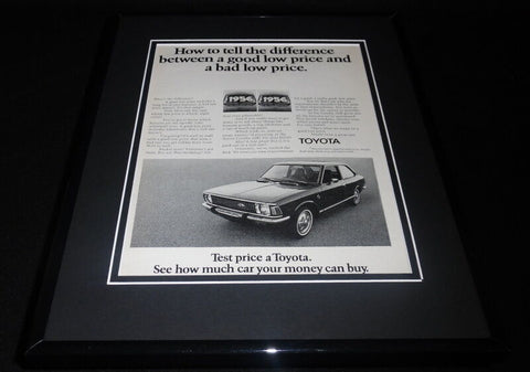 1972 Toyota Framed 11x14 ORIGINAL Vintage Advertisement