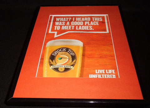 2015 Shock Top Belgian White Beer Framed 11x14 ORIGINAL Advertisement