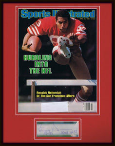 Renaldo Nehemiah Signed Framed Sports Illustrated Magazine Cover Display 49ers