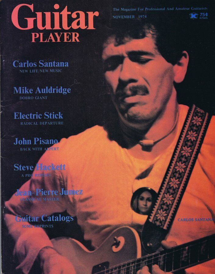 Guitar Player Magazine November 1974 Carlos Santana Mike Auldridge No Label