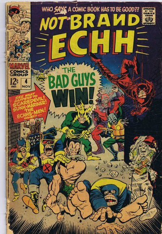 Not Brand Echh #4 ORIGINAL Vintage 1967 Marvel Comics X Men Sub Mariner 