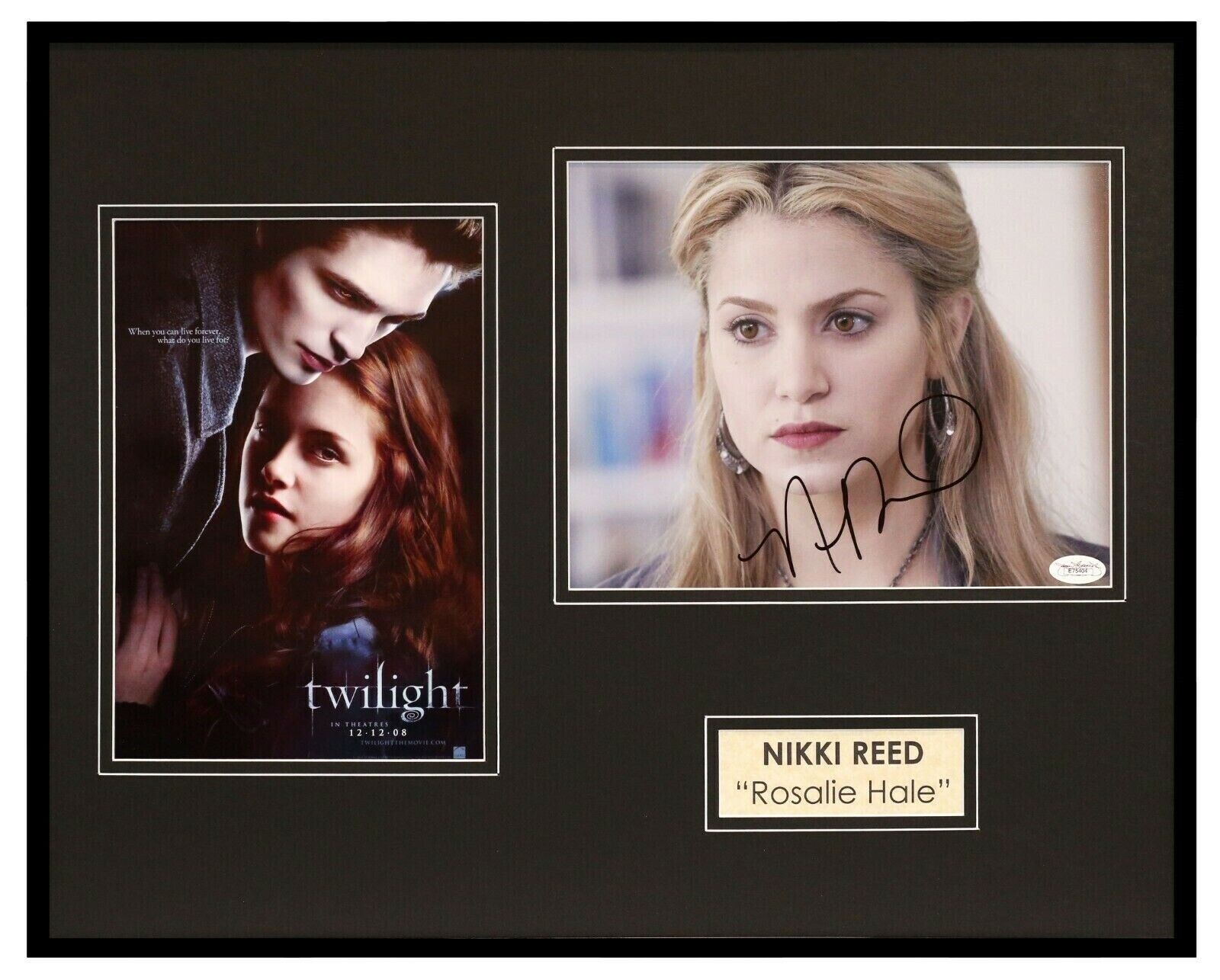 Nikki Reed Signed Framed 16x20 Photo Poster Display JSA Twilight