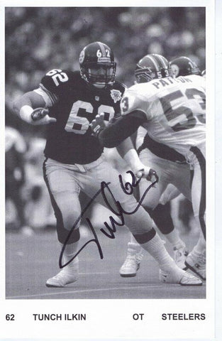 Tunch Ilkin Signed 5.5x8.5" Paperstock Photo Steelers