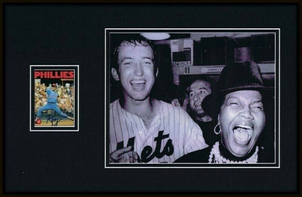 Jerry Koosman Signed Framed 11x17 Photo Display w/ Pearl Bailey Mets