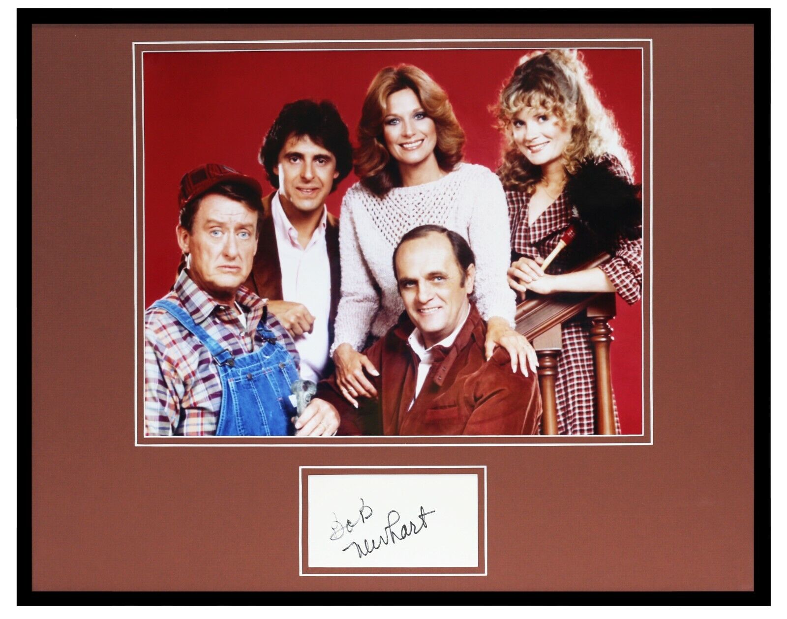 Bob Newhart Signed Framed 16x20 Photo Display w/ cast