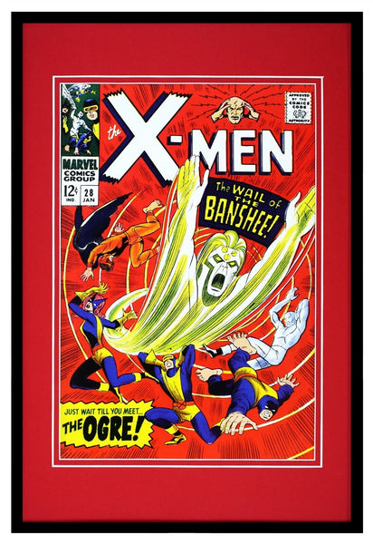 X-Men #28 Banshee Marvel Framed 12x18 Official Repro Cover Display