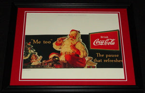 Vintage Coca Cola Santa Claus Framed 11x14 Poster Official Repro