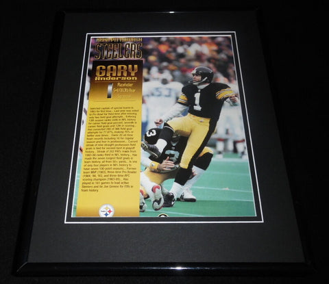 Gary Anderson 1994 Pittsburgh Steelers Framed 11x14 Photo Display 