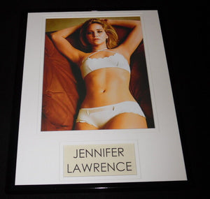 Jennifer Lawrence Lingerie Framed 11x14 Photo Display 