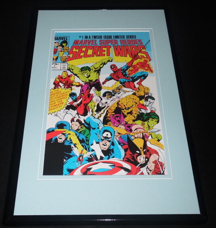 Marvel Secret Wars #1 Framed 11x17 Cover Display Official Repro Spider-Man Hulk