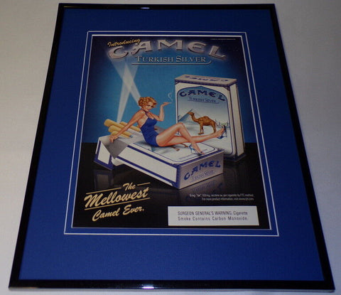 2005 Camel Cigarettes Blonde Smoking Framed 11x14 ORIGINAL Vintage Advertisement