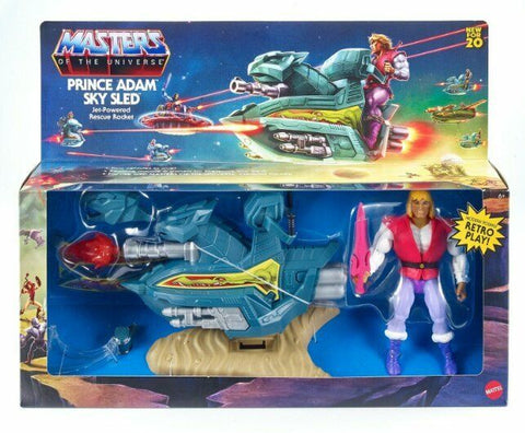 NEW SEALED 2020 Masters of the Universe Prince Adam Sky Sled Walmart Exclusive