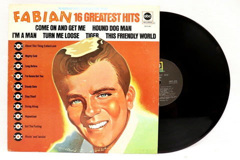 VINTAGE Fabian 16 Greatest Hits LP Vinyl Record Album ABCX-806