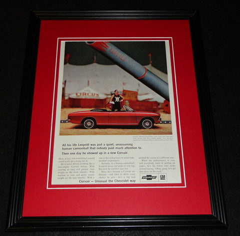 1966 Chevrolet Corvair Monza Framed 11x14 ORIGINAL Vintage Advertisement