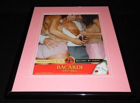 2002 Bacardi by Night Rum Framed 11x14 ORIGINAL Vintage Advertisement