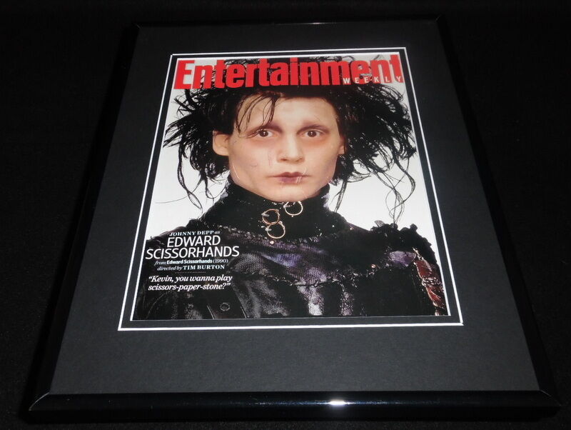 Johnny Depp Framed ORIGINAL 2010 Entertainment Weekly Cover Edward Scissorhands