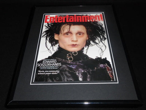 Johnny Depp Framed ORIGINAL 2010 Entertainment Weekly Cover Edward Scissorhands