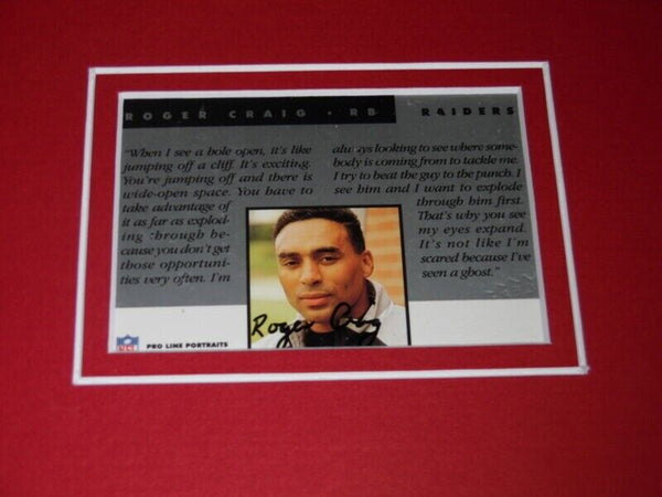 Roger Craig Signed Framed 11x17 Photo Display Pro Line 49ers Raiders