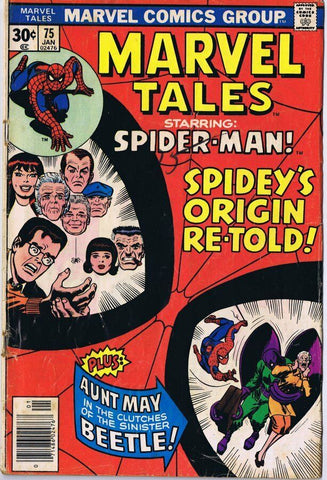 Marvel Tales #75 ORIGINAL Vintage 1977 Marvel Comics Origin of Spider-Man Retold