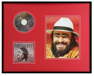 Luciano Pavarotti Framed 16x20 CD & Greatest Tenor Photo Display