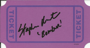 Stephen Hunter Signed 3x5.5 Card Bombur The Hobbit