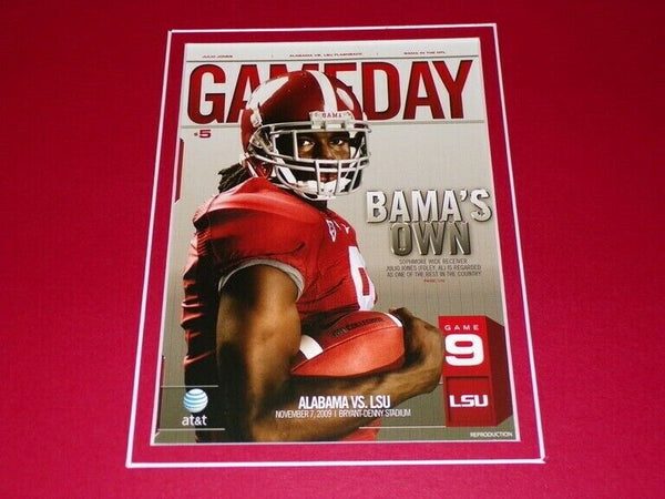 Terrence Cody Framed 16x20 Photo & 2009 Alabama LSU Replica Program Cover Set 