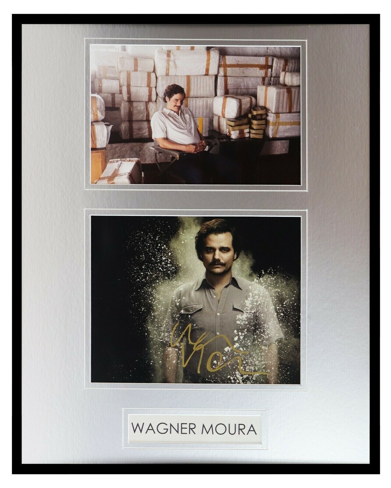 Wagner Moura Signed Framed 16x20 Photo Set AW Narcos