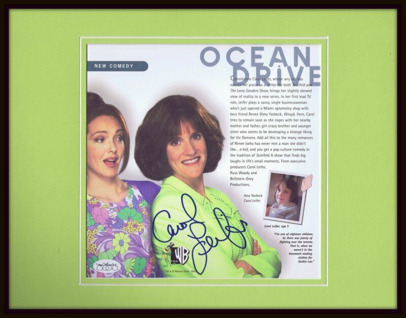 Carol Leifer Signed Framed 11x14 Ocean Drive NBC Promo Photo Display JSA