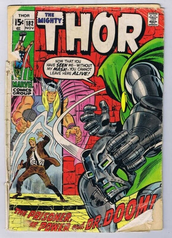 Thor #182 ORIGINAL Vintage 1970 Marvel Comics Dr Doom