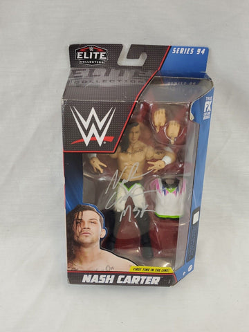 Nash Carter Signed WWE Elite Wrestling Figure MSK Inscription