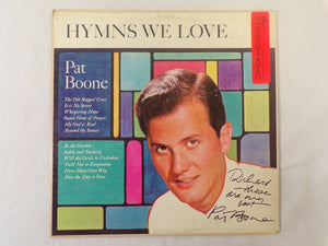 Pat Boone Hymns We Love Signed Vinyl Record Album JSA 