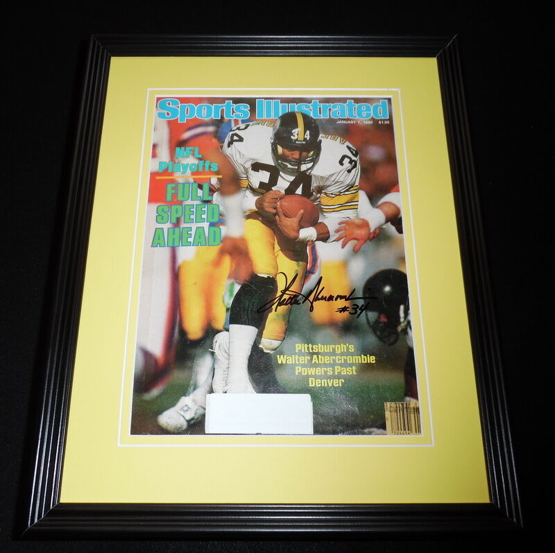 Walter Abercrombie Signed Framed 1985 Sports Illustrated Magazine Cover Steelers