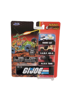 NEW SEALED Nano Hollywood Rides GI Joe Die Cast Car 3 Pack