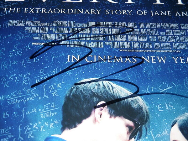 Theory of Everything Eddie Redmayne & F Jones Signed Framed 11x14 Photo AW 