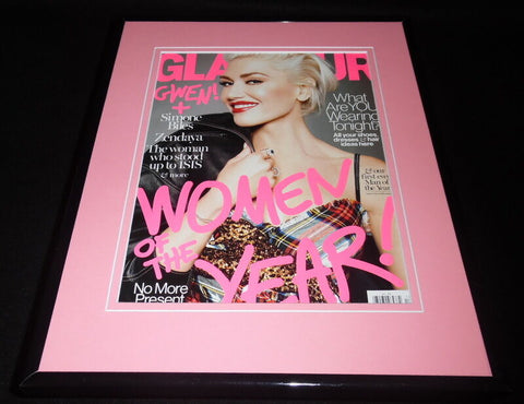 Gwen Stefani Framed 11x14 ORIGINAL 2016 Glamour Woman of the Year Cover 