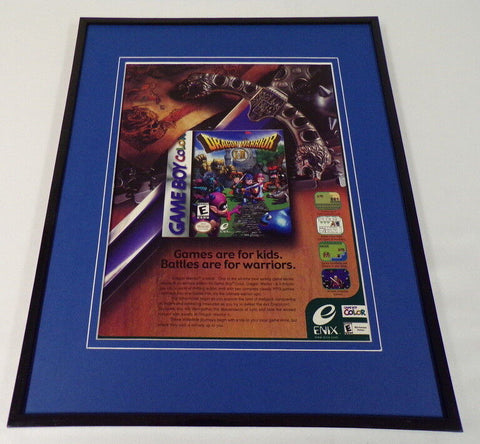 Dragon Warrior I/II 2000 Game Boy Color 11x14 Framed ORIGINAL Advertisement