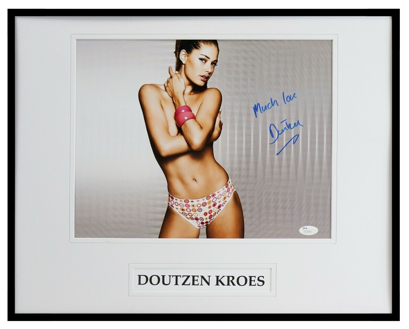 Doutzen Kroes Signed Framed 16x20 Photo Display JSA