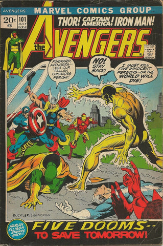 Avengers #101 ORIGINAL Vintage 1972 Marvel Comics