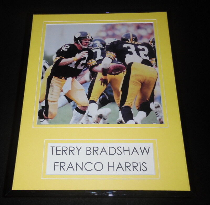 Terry Bradshaw & Franco Harris Framed 11x14 Photo Display Steelers