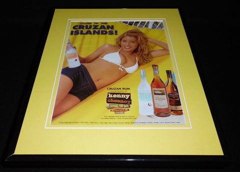 2004 Cruzan Rum Bikini Model Framed 11x14 ORIGINAL Vintage Advertisement 