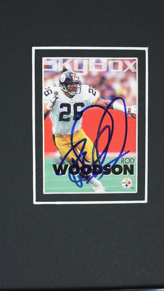 Rod Woodson Signed Framed 16x20 Photo Display Steelers Purdue