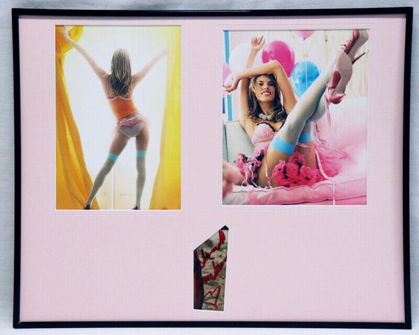 Alessandra Ambrosio Signed Framed 16x20 Lingerie Photo Set JSA