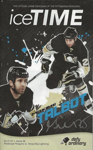 Max Talbot Signed 3/31/2010 Pittsburgh Penguins Icetime Program